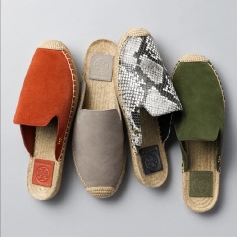 Tory Burch Red Suede Espadrille Mule - Picture 3 of 7